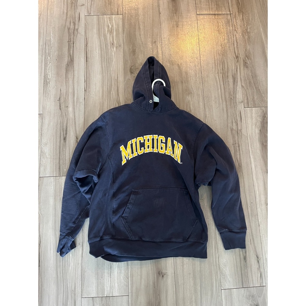 Michigan Wolverines Hoodie Mens Small Blue Cotton Steve & Barry's NCAA Football